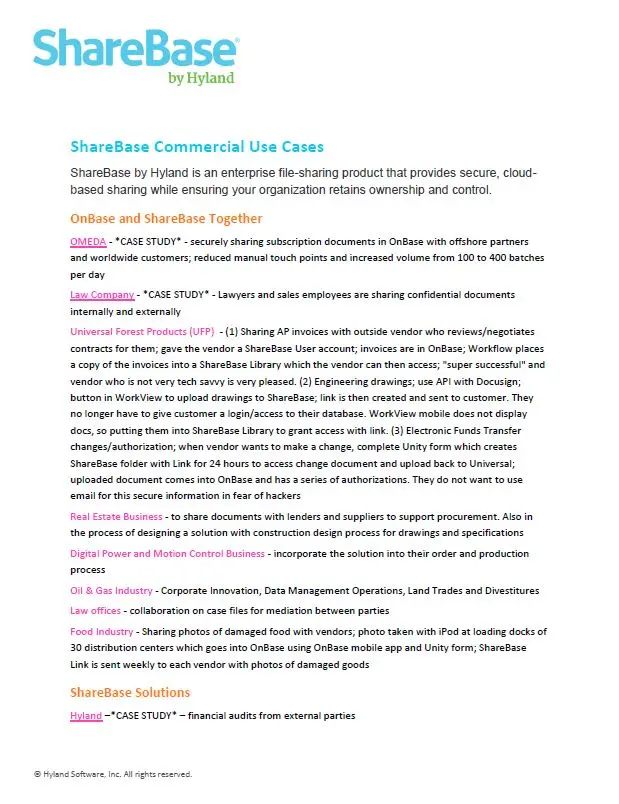 ShareBase, Commercial, Kyocera, Software, Document Management, Ditto Copy Systems