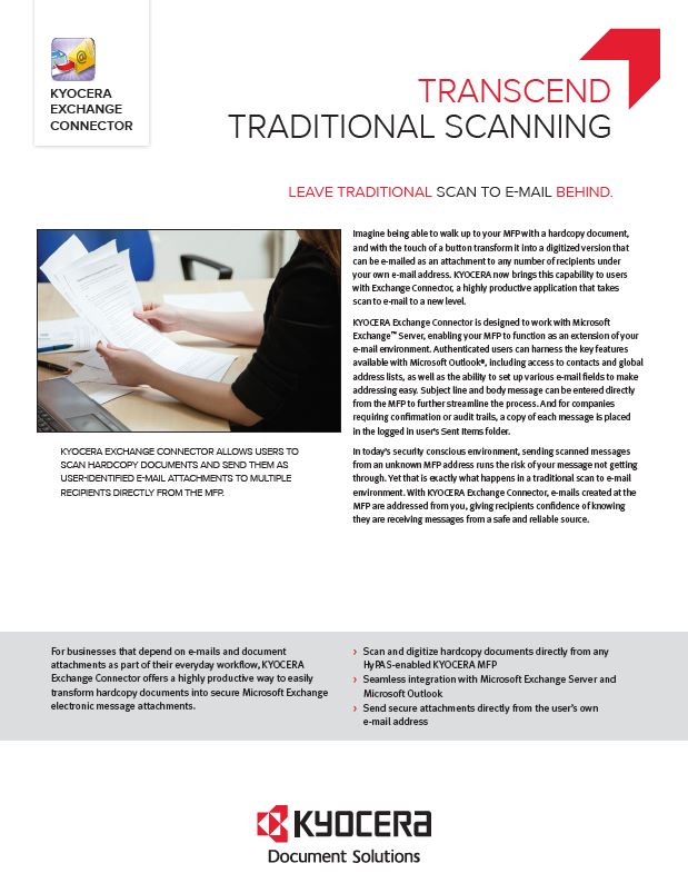 Kyocera, Software Capture, Distribution, Exchange Connector, Ditto Copy Systems