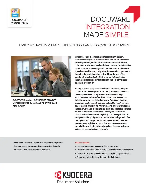 Kyocera, Software, Document Management, Docuware Connector, Ditto Copy Systems